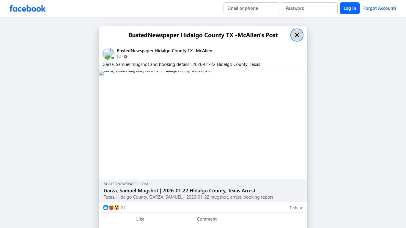 Garza, Samuel... - BustedNewspaper Hidalgo County TX -McAllen Facebook